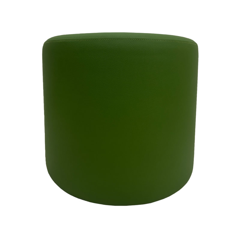 F-ST101-EG Cosmo stool round in emerald green leatherette
