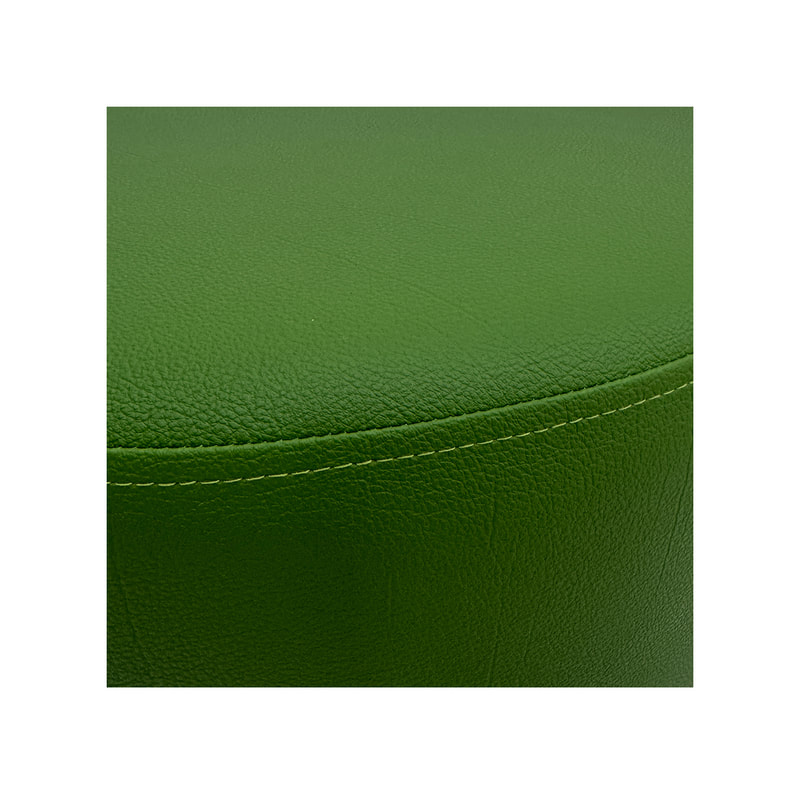 F-ST101-EG Cosmo stool round in emerald green leatherette