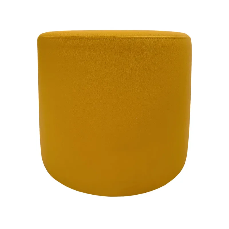 F-ST101-EG Cosmo stool round in mustard yellow leatherette