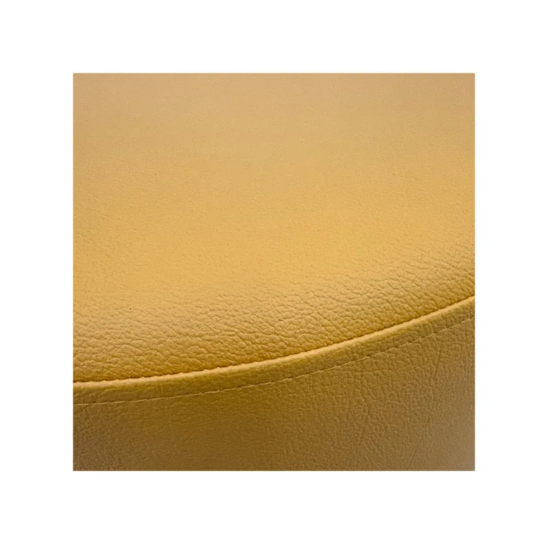 F-ST101-EG Cosmo stool round in mustard yellow leatherette