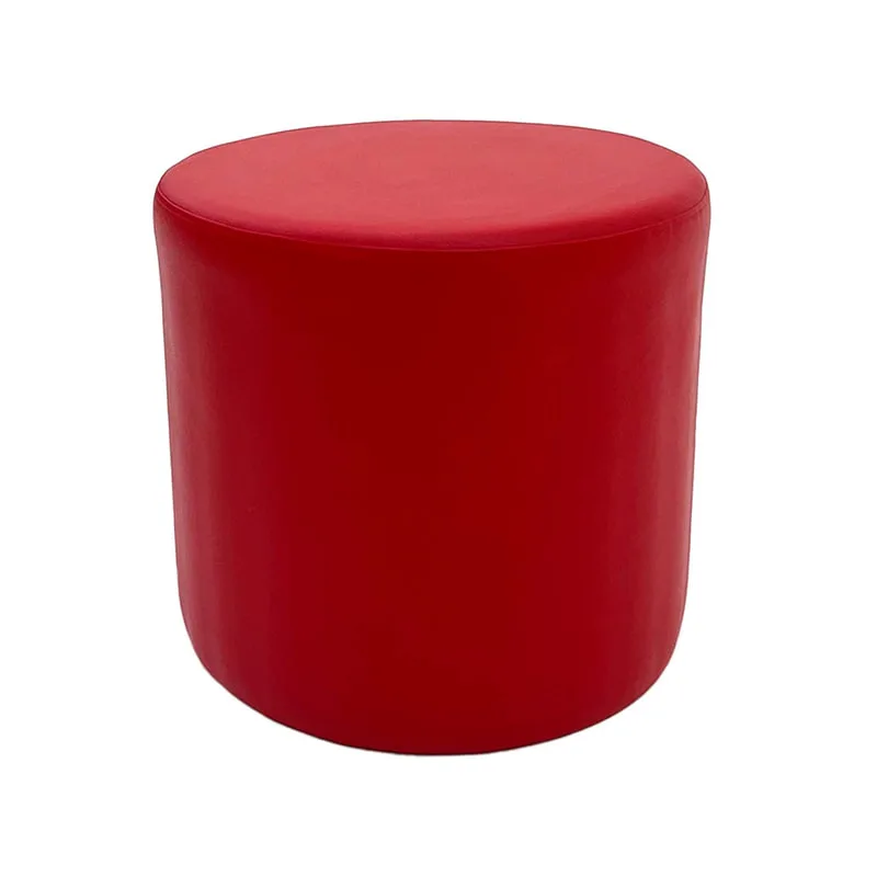 F-ST101-RE Cosmo stool round in red leatherette