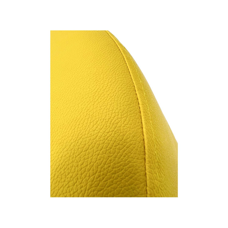 F-ST101-YL Cosmo stool round in yellow leatherette