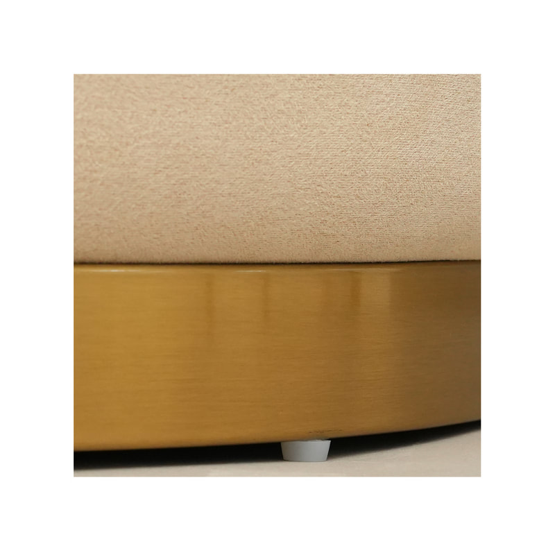 F-ST102-BE Mayfair stool in beige velvet with gold base