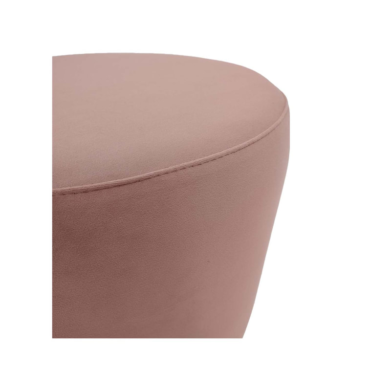 F-ST102-BP Mayfair stool in blush pink velvet with gold base