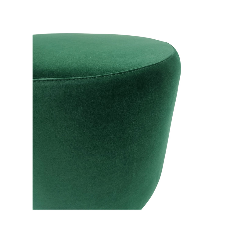 F-ST102-EG Mayfair stool in emerald green velvet with gold base