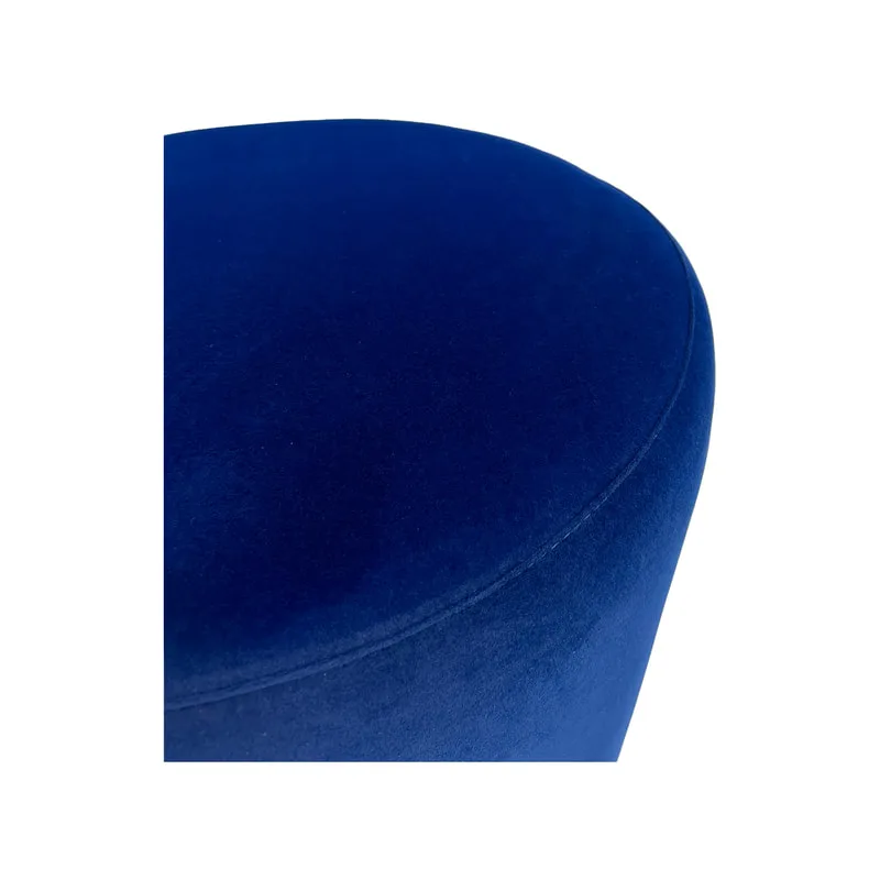 F-ST102-MB Mayfair stool in midnight blue velvet with gold base