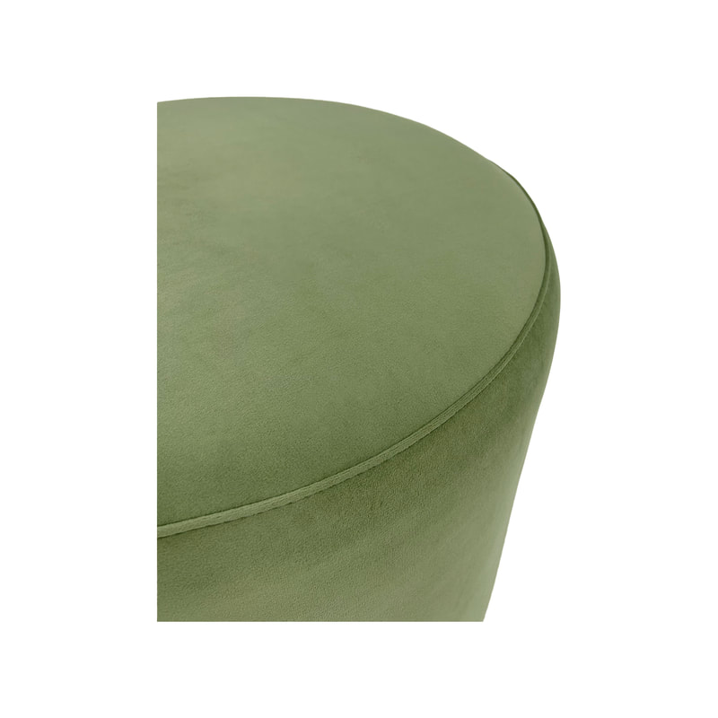 F-ST102-SG Mayfair stool in sage green velvet with gold base
