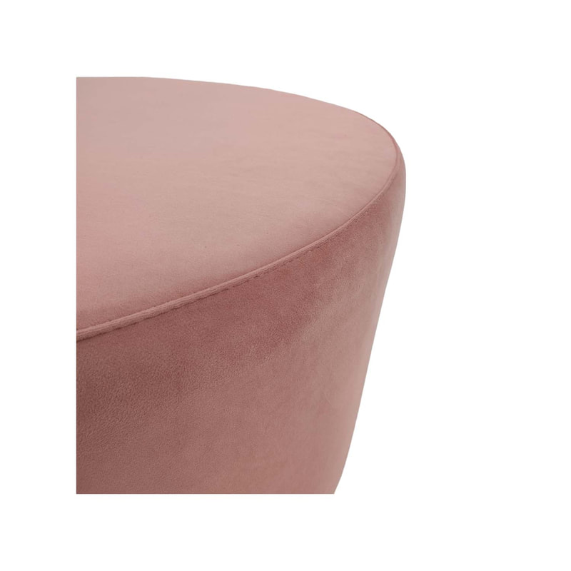 Georgette stool in blush pink velvet with gold base