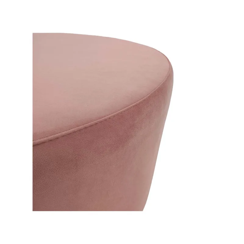 Georgette stool in blush pink velvet with gold base