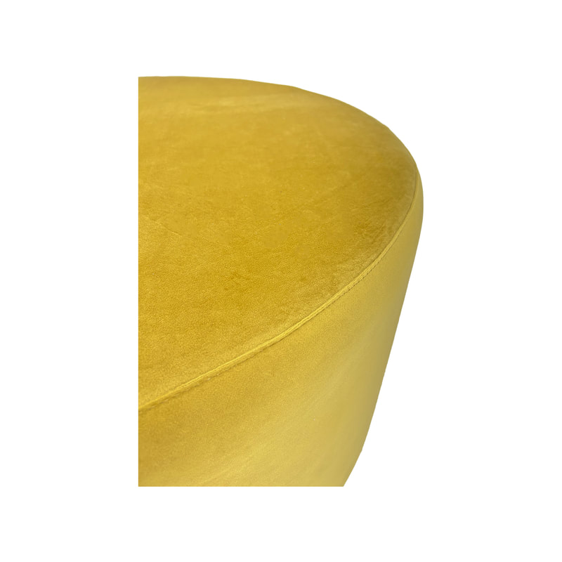 F-ST104-CG Georgette stool in champagne gold velvet with gold base