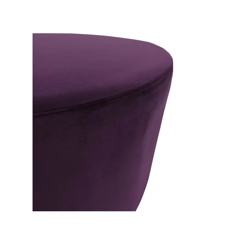 F-ST104-SI Georgette stool in purple velvet with gold base