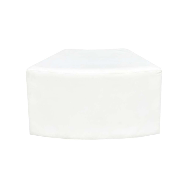 F-ST105-WH Minerva stool curve in white leatherette