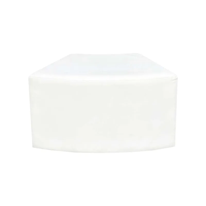 F-ST105-WH Minerva stool curve in white leatherette