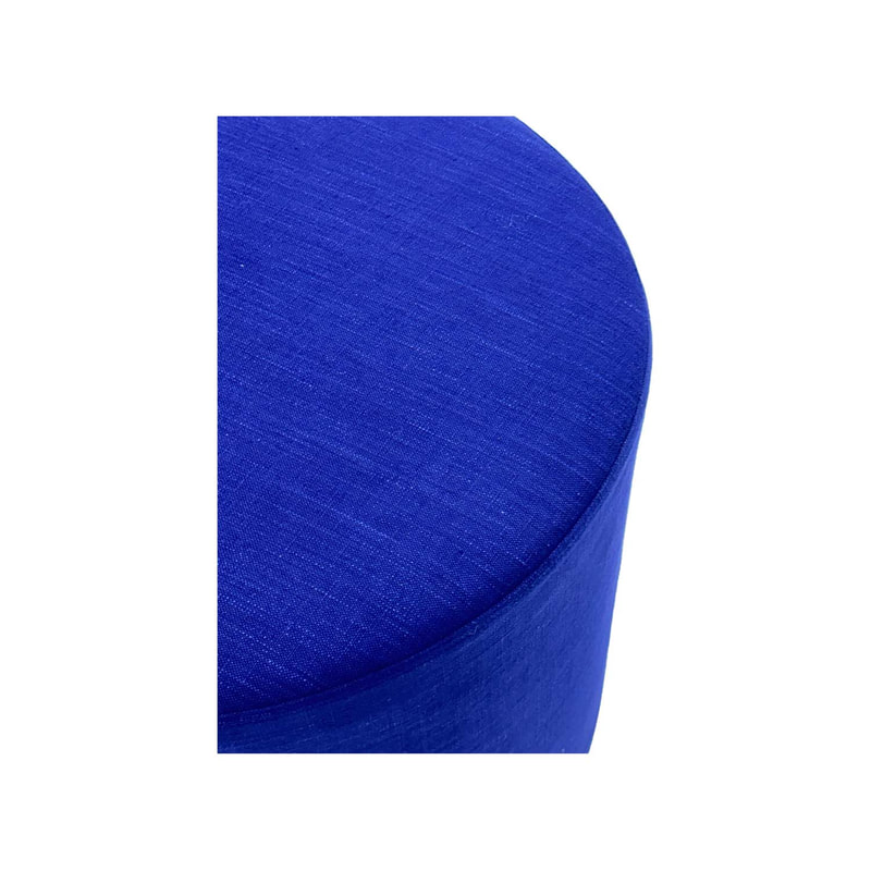 F-ST106-BU Kane stool in blue suede fabric