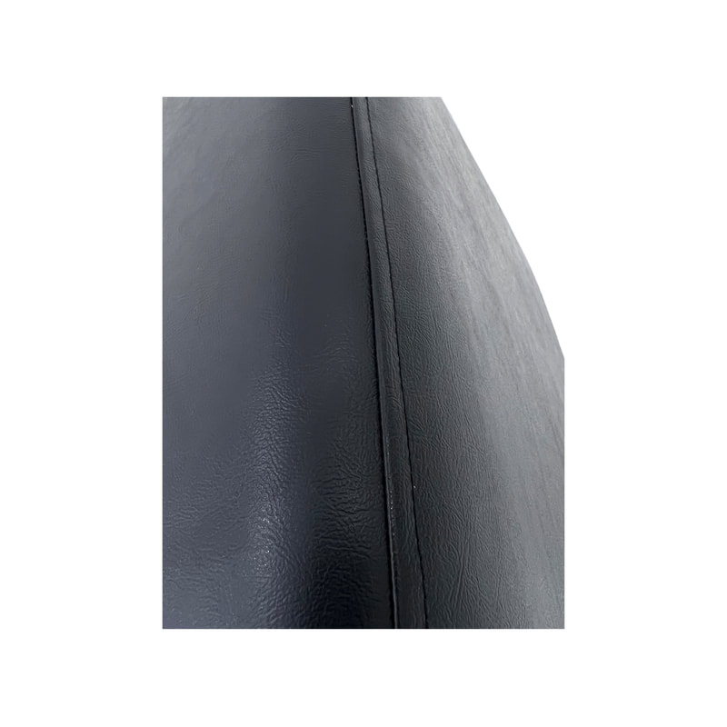 F-ST107-BL Orion stool square in black leatherette