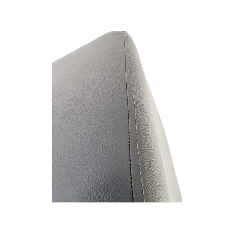 F-ST107-GY Orion stool square in mid grey leatherette