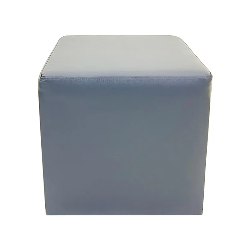 F-ST107-GY Orion stool square in mid grey leatherette