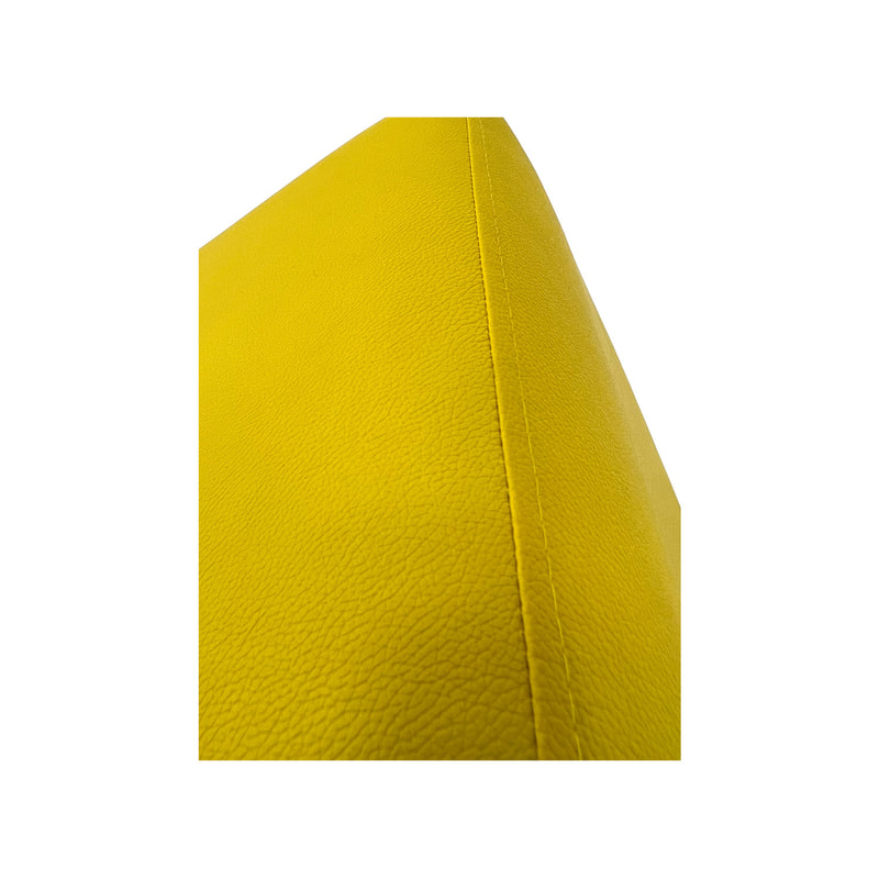 F-ST107-YL Orion stool square in yellow leatherette