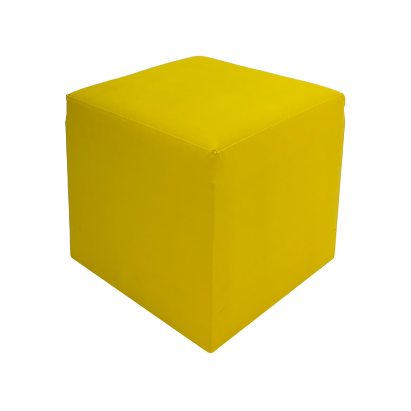 F-ST107-YL Orion stool square in yellow leatherette