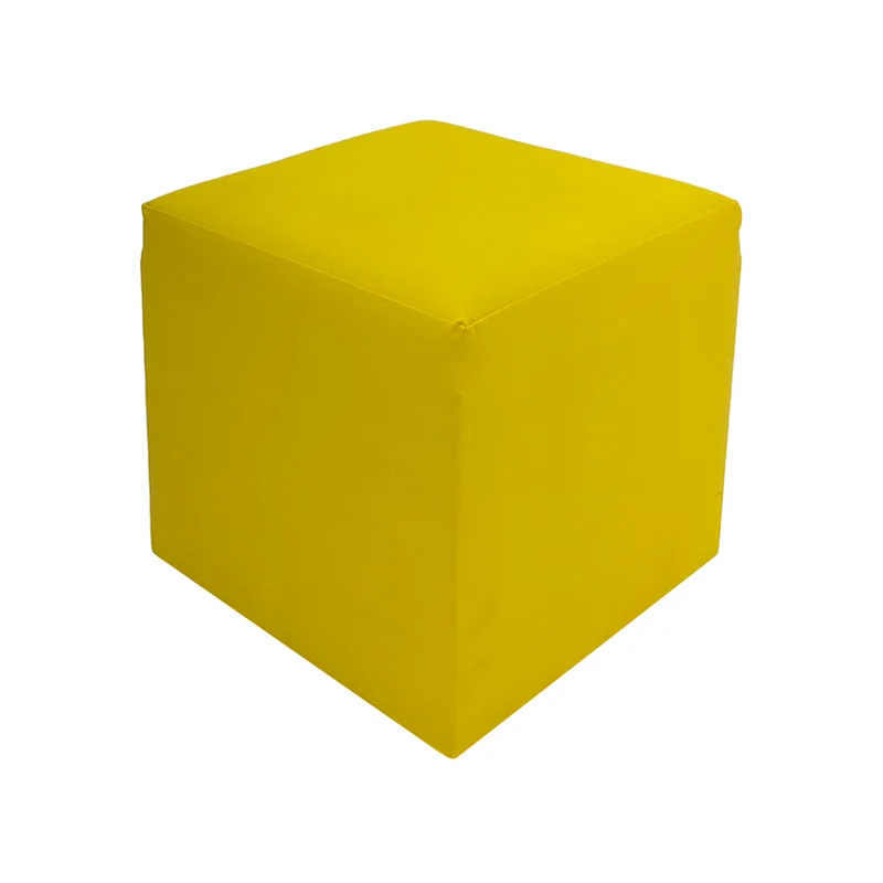 F-ST107-YL Orion stool square in yellow leatherette