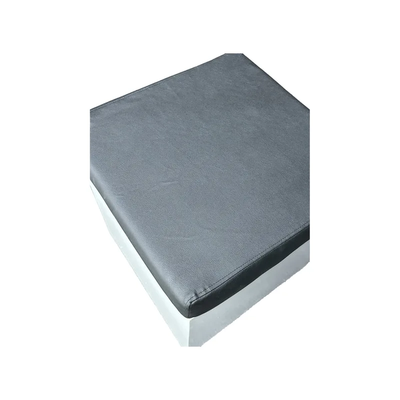 F-ST110-BL Noah stool with white painted base and black seat pad