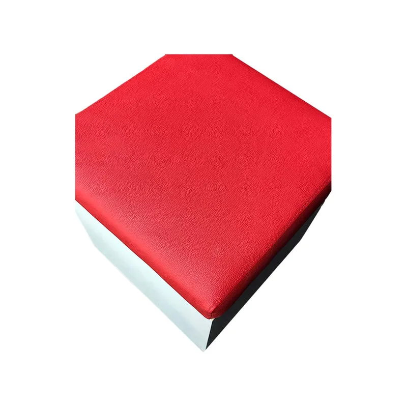 F-ST110-RE Noah stool with white painted base and red seat pad