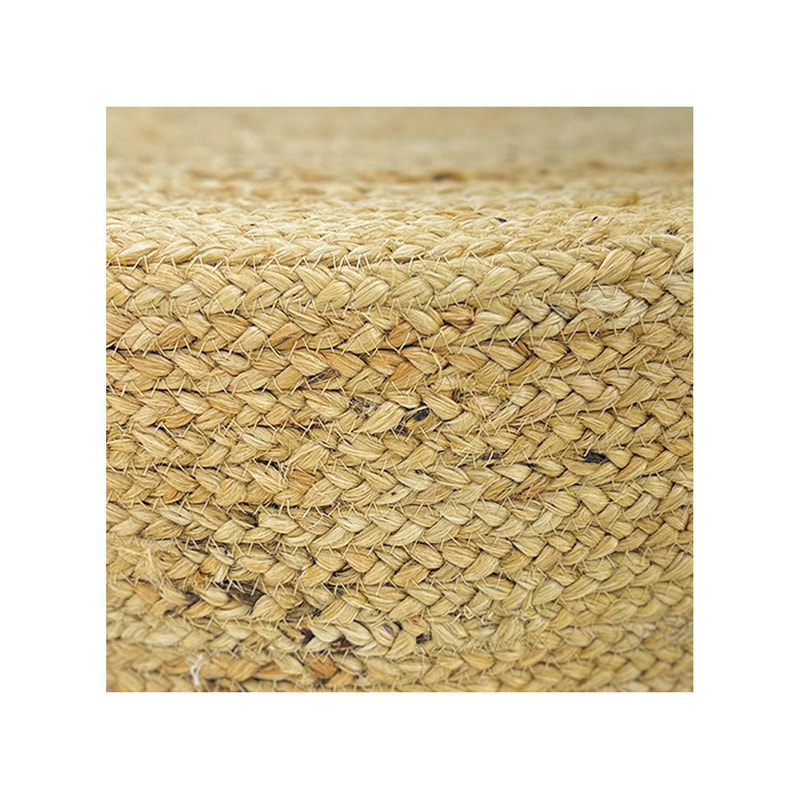 F-ST117-NT Himmi jute stool in natural jute with wooden legs 