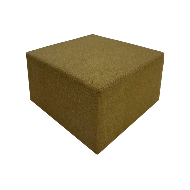 F-ST130-JT Irving stool square in jute fabric
