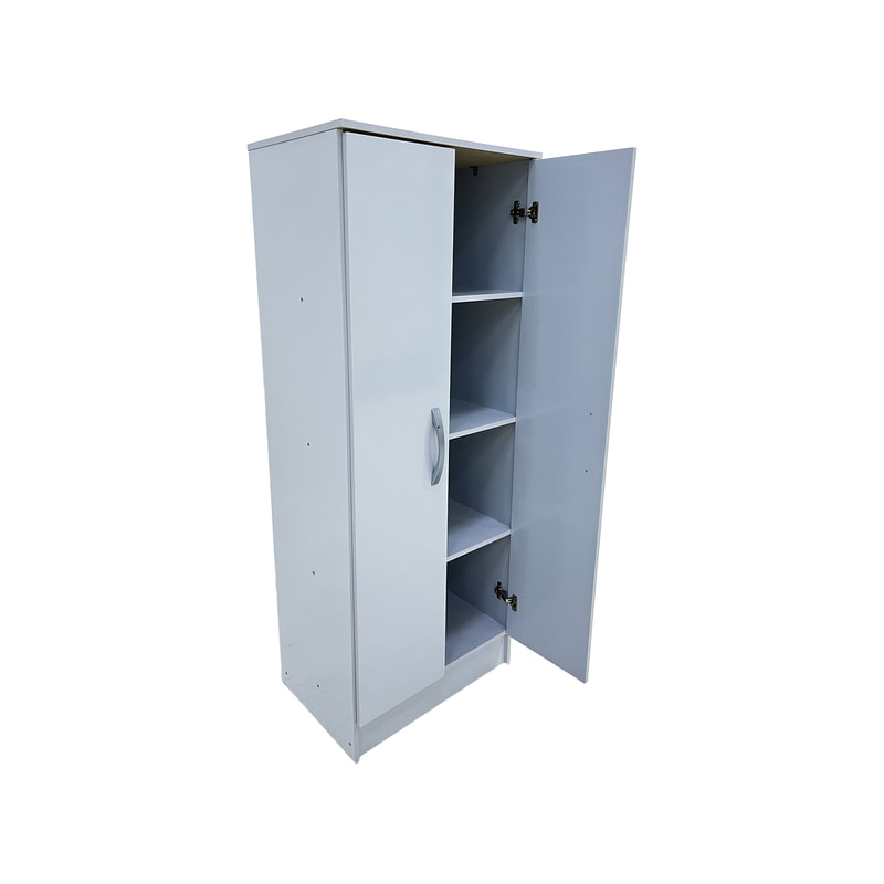 F-SU107-WH Type 7 Shelving Unit with two doors in white