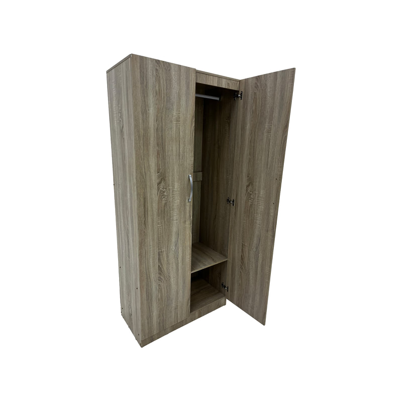 F-SU110-NT Type 10 Shelving closet unit with 2 door in natural wood
