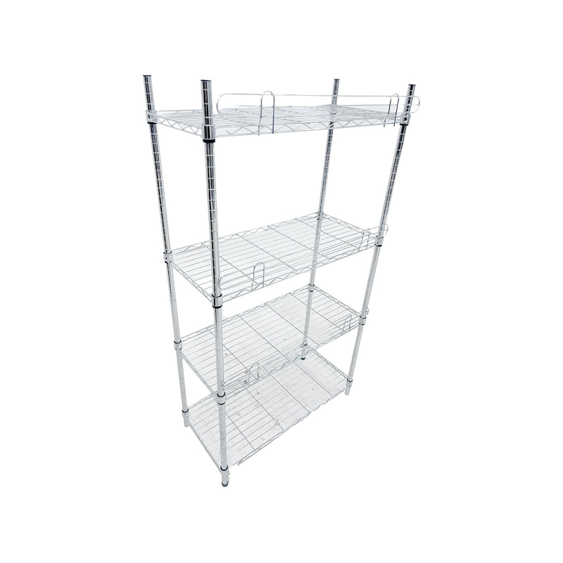 F-SU111-SI Type 11 Shelving unit with 4 shelf rack in metal