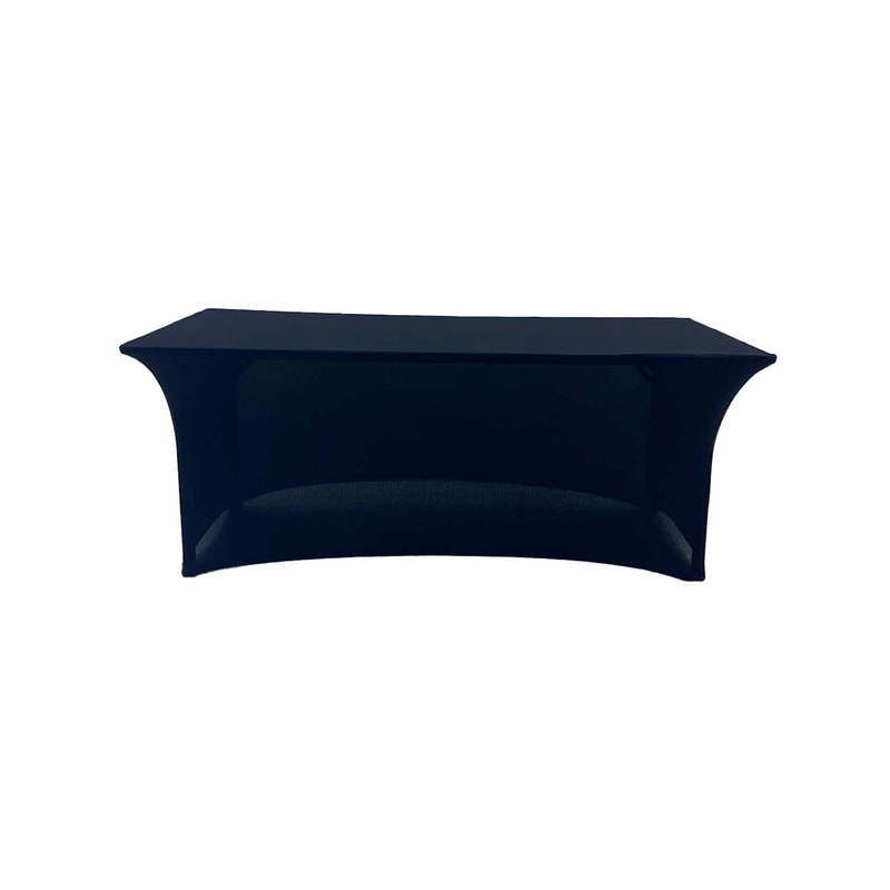 F-TX101-BL Type 1 cover for 6ft rectangular banquet table in stretch fabric
