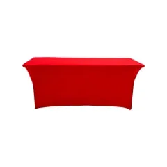 6ft Rectangular Table Cover - Type 1 - Red F-TX101-RE
