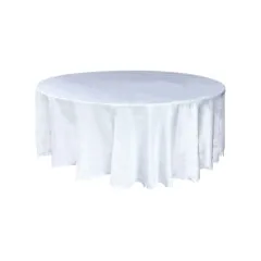 6ft Round Table Cover - Type 1 - White  F-TX201-WH
