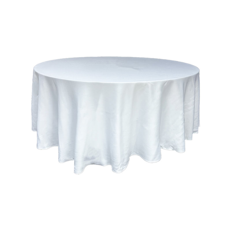 F-TX202-WH Type 2 Cover for 6ft round banquet table in white cotton fabric