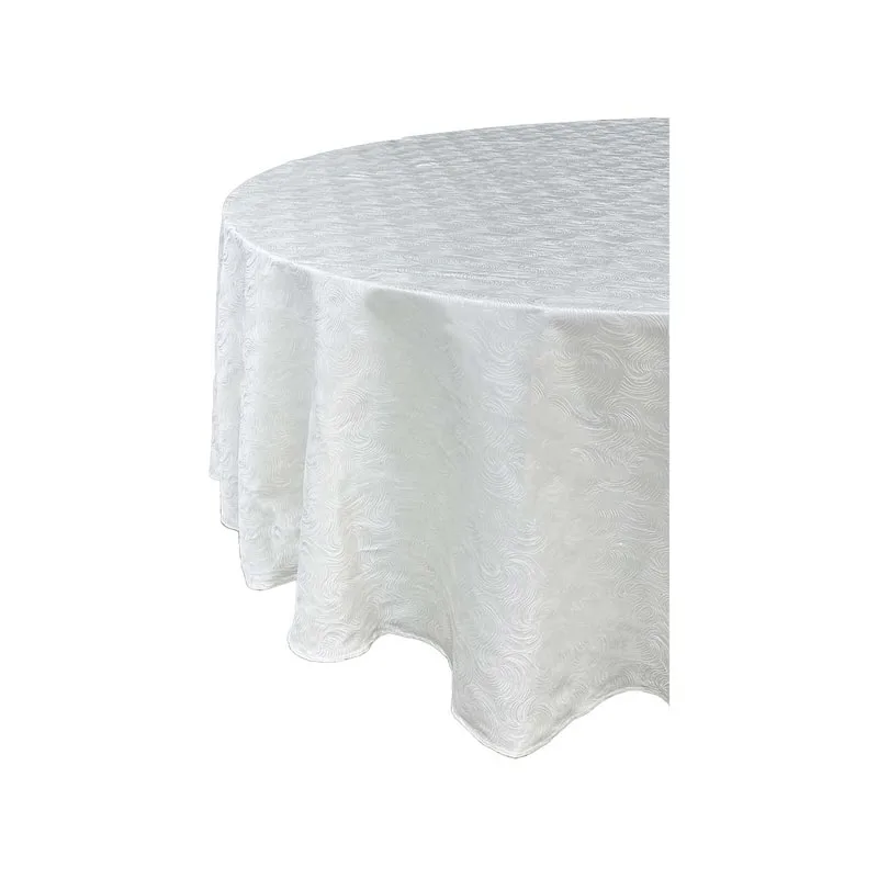 F-TX203-CR Type 3 Cover for 6ft round banquet table in cream cotton fabric