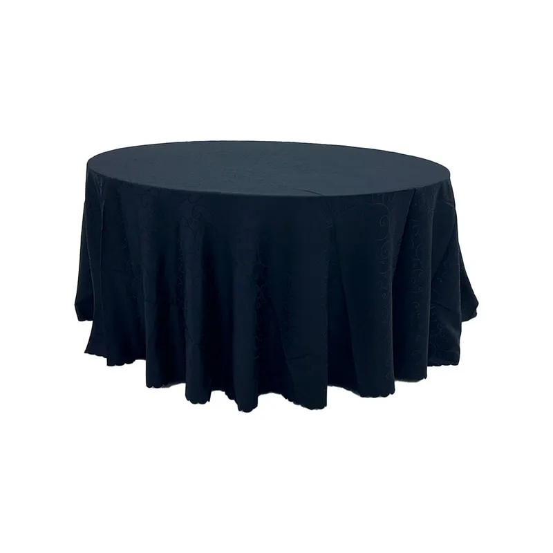 F-TX205-BL Type 5 cover for 6ft round banquet table in black fabric