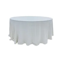 6ft Round Table Cover - Type 7 - White  F-TX207-WH