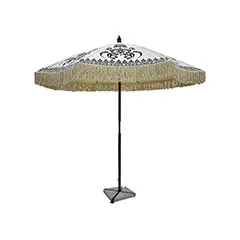 Zia Umbrella - White + Patterned  F-UM101-WP
