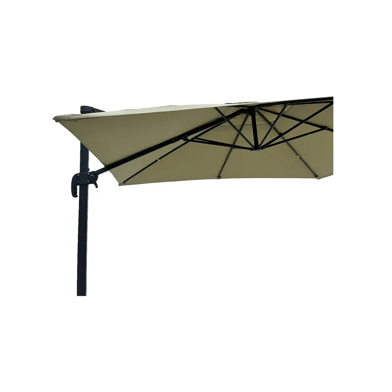 F-UM103-CR Type 3 outdoor umbrella in cream fabric with a solid base