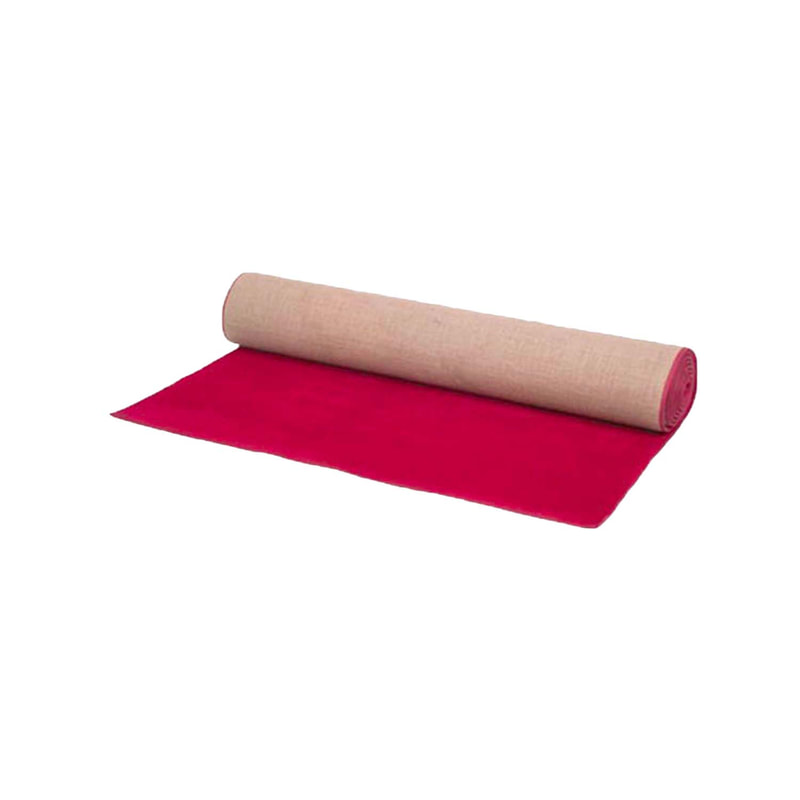 F-VC105-RE 15m long x 1.8m wide red VIP carpet with edging to all sides