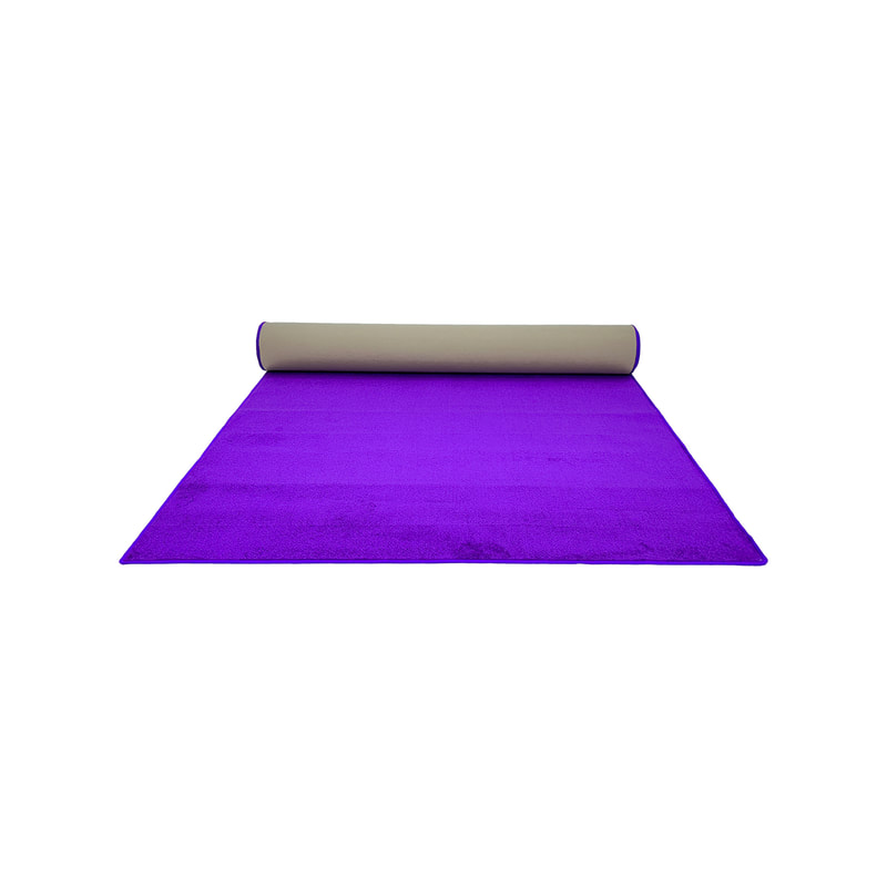 F-VC121-PR 5m long x 2m wide purple VIP carpet with edging to all sides
