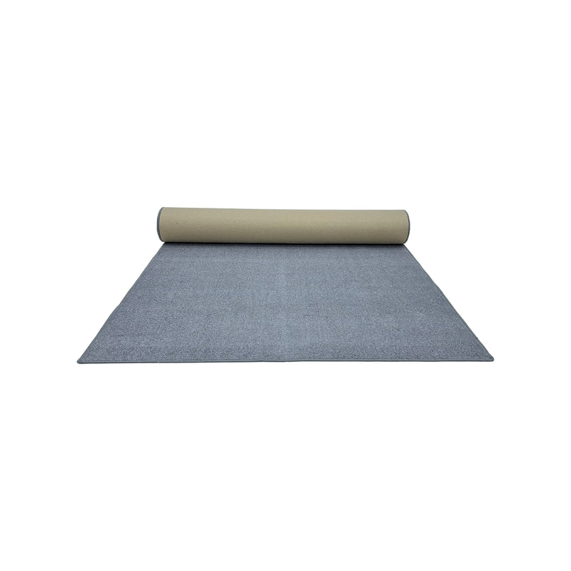 F-VC121-SI 5m long x 2m wide silver VIP carpet with edging to all sides
