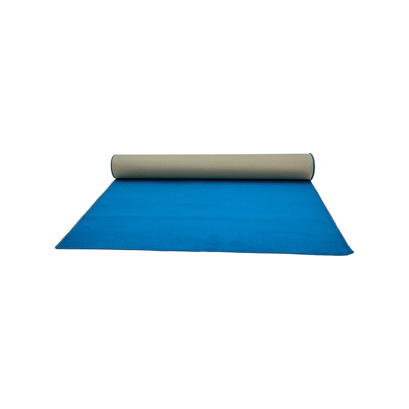 F-VC121-TQ 5m long x 2m wide turquoise VIP carpet with edging to all sides