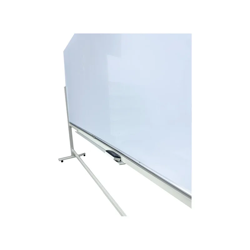 F-WB101-WH Type 1 white board with silver frame and wheels