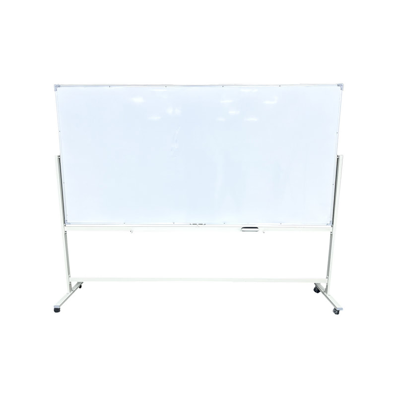 F-WB101-WH Type 1 white board with silver frame and wheels