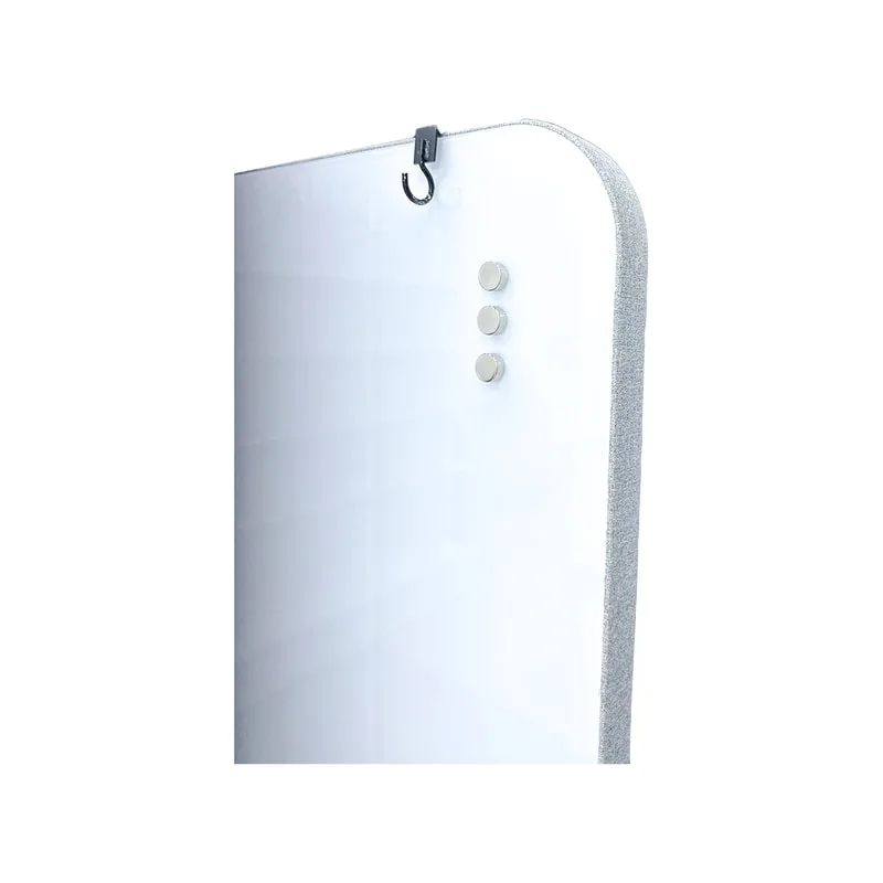 F-WB104-GY Type 4 white board in mid grey with metal legs