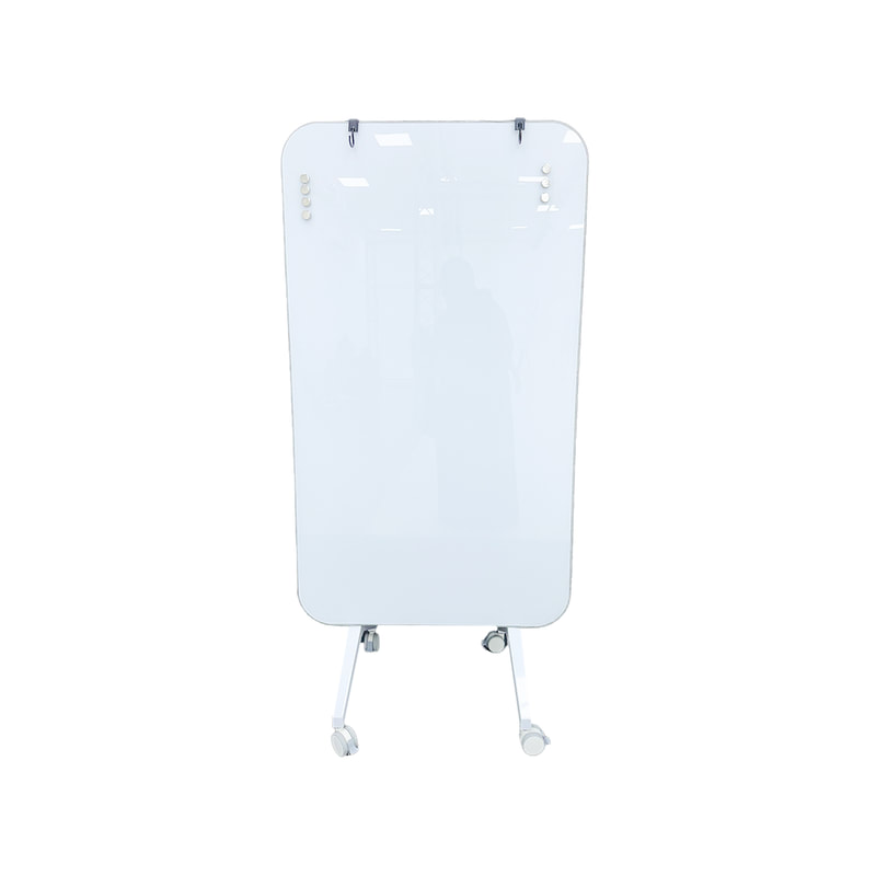 F-WB104-GY Type 4 white board in mid grey with metal legs