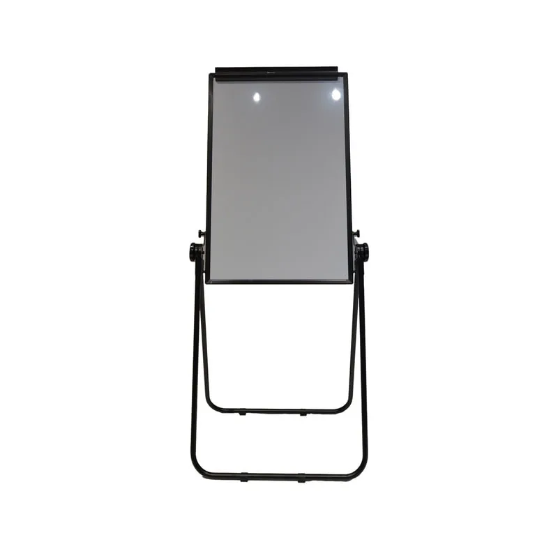 F-WB201-WH Type 1 flip chart in white with black metal stand