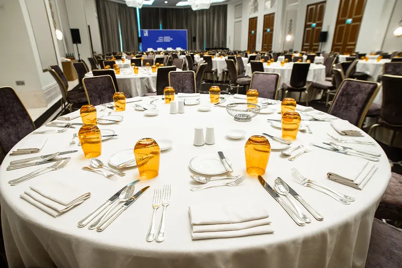 Evolution Furniture conference seating supporting executive presentations and panel discussions.